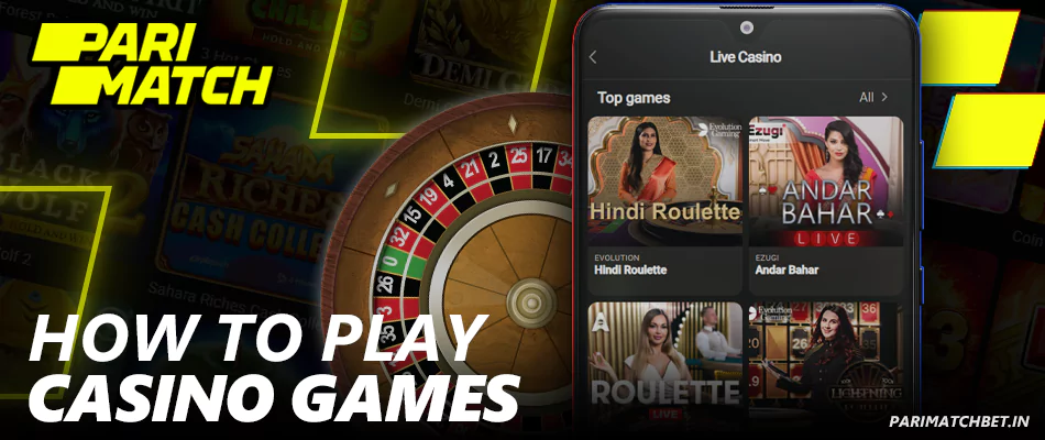 Instructions on how to play online casino in Parimatch app