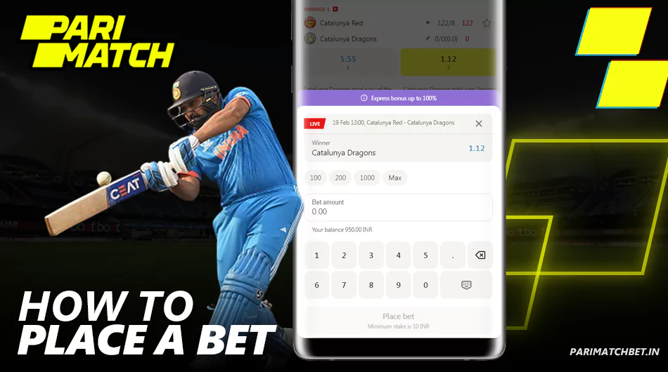 Instructions on how to bet on sports at Parimatch India